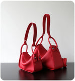 Luxury Togo Calfskin Leather Pillow Bag | Minimalist Slouchy Crossbody & Shoulder Bag | 2026 Designer Collection