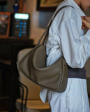 Luxury Togo Calfskin Leather Pillow Bag | Minimalist Slouchy Crossbody & Shoulder Bag | 2026 Designer Collection