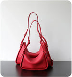 Luxury Togo Calfskin Leather Pillow Bag | Minimalist Slouchy Crossbody & Shoulder Bag | 2026 Designer Collection