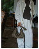 Luxury Togo Calfskin Leather Pillow Bag | Minimalist Slouchy Crossbody & Shoulder Bag | 2026 Designer Collection
