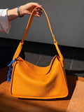 Luxury Togo Calfskin Leather Pillow Bag | Minimalist Slouchy Crossbody & Shoulder Bag | 2026 Designer Collection