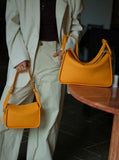 Luxury Togo Calfskin Leather Pillow Bag | Minimalist Slouchy Crossbody & Shoulder Bag | 2026 Designer Collection