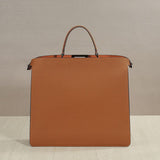 Luxury Togo Leather Structured Brief Tote, Unisex Shoulder Bag & Handbag, Laptop Bag