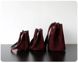 Luxury Vintage Brown Suede Bag, Handmade Lambskin Suede Shoulder & Crossbody Small Square Bag