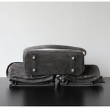Luxury Vintage Brown Suede Bag, Handmade Lambskin Suede Shoulder & Crossbody Small Square Bag