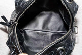 Luxury Women's Lambskin Woven Boston Crossbody Bag | Handcrafted Versatile Shoulder Bag