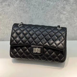 Classic Caviar/Lambskin Flap Bag with Chain Ball | Genuine Caviar Leather Crossbody Bag, Leather Shoulder Purse, Chain Strap Lock Bag, Christmas Gift