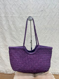 Handmade Woven Leather Tote Bag, Full Grain Leather Hand Woven Triple Jump Bamboo Ladies HoBo Bag, Curve Opening Summer Holiday Basket Bag
