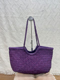 Handmade Woven Leather Tote Bag, Full Grain Leather Hand Woven Triple Jump Bamboo Ladies HoBo Bag, Curve Opening Summer Holiday Basket Bag