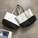 Custom Handcrafted Soft Grain Cowhide Leather Tote | Large Two-Tone Shoulder Bag for Laptop & Travel