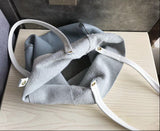 Custom Handcrafted Soft Grain Cowhide Leather Tote | Large Two-Tone Shoulder Bag for Laptop & Travel