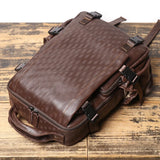 Genuine Full Grain Cowhide Leather Backpack for Men — Handmade Large Travel & Laptop Rucksack | 2 Sizes, 4 Colours | Tactical Buckle Design