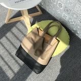 Custom Handcrafted Soft Grain Cowhide Leather Tote | Large Two-Tone Shoulder Bag for Laptop & Travel