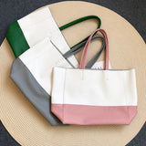 Custom Handcrafted Soft Grain Cowhide Leather Tote | Large Two-Tone Shoulder Bag for Laptop & Travel