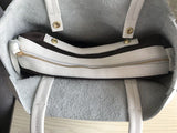 Custom Handcrafted Soft Grain Cowhide Leather Tote | Large Two-Tone Shoulder Bag for Laptop & Travel
