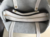 Custom Handcrafted Soft Grain Cowhide Leather Tote | Large Two-Tone Shoulder Bag for Laptop & Travel