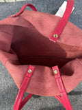 Large Soft Cowhide Leather Tote | Minimalist Oversized Shopper with Removable Inner Pouch