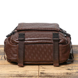 Genuine Full Grain Cowhide Leather Backpack for Men — Handmade Large Travel & Laptop Rucksack | 2 Sizes, 4 Colours | Tactical Buckle Design