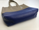 Custom Handcrafted Soft Grain Cowhide Leather Tote | Large Two-Tone Shoulder Bag for Laptop & Travel