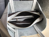 Custom Handcrafted Soft Grain Cowhide Leather Tote | Large Two-Tone Shoulder Bag for Laptop & Travel