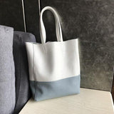 Custom Handcrafted Soft Grain Cowhide Leather Tote | Large Two-Tone Shoulder Bag for Laptop & Travel