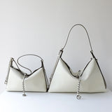 Luxury Cowhide Leather Hobo Bag | Soft Leather Shoulder & Crossbody Purse