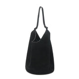 Medium Suede Leather Bucket Bag, Tote Bag