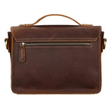 Men's Crazy Horse Leather Crossbody Bag | Vintage Full Grain Cowhide Satchel & Flap Bag