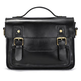 Men's Crazy Horse Leather Crossbody Bag | Vintage Full Grain Cowhide Satchel & Flap Bag