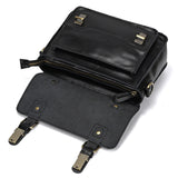 Men's Crazy Horse Leather Crossbody Bag | Vintage Full Grain Cowhide Satchel & Flap Bag