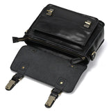 Men's Crazy Horse Leather Crossbody Bag | Vintage Full Grain Cowhide Satchel & Flap Bag