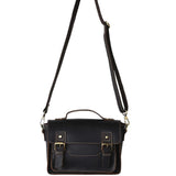 Men's Crazy Horse Leather Crossbody Bag | Vintage Full Grain Cowhide Satchel & Flap Bag