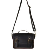 Men's Crazy Horse Leather Crossbody Bag | Vintage Full Grain Cowhide Satchel & Flap Bag