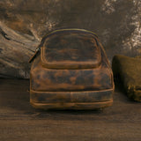 Men's Crazy Horse Leather Vintage Sling Bag — Handmade 3-Way Carry Chest / Shoulder / Backpack