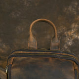 Men's Crazy Horse Leather Vintage Sling Bag — Handmade 3-Way Carry Chest / Shoulder / Backpack