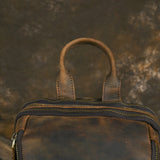 Men's Crazy Horse Leather Vintage Sling Bag — Handmade 3-Way Carry Chest / Shoulder / Backpack