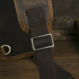 Men's Crazy Horse Leather Vintage Sling Bag — Handmade 3-Way Carry Chest / Shoulder / Backpack