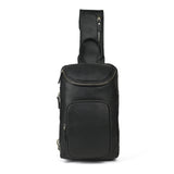 Men's Crazy Horse Leather Vintage Sling Bag — Handmade 3-Way Carry Chest / Shoulder / Backpack