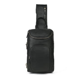 Men's Crazy Horse Leather Vintage Sling Bag — Handmade 3-Way Carry Chest / Shoulder / Backpack