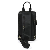 Men's Crazy Horse Leather Vintage Sling Bag — Handmade 3-Way Carry Chest / Shoulder / Backpack