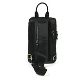 Men's Crazy Horse Leather Vintage Sling Bag — Handmade 3-Way Carry Chest / Shoulder / Backpack