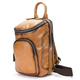 Men's Crazy Horse Leather Vintage Sling Bag — Handmade 3-Way Carry Chest / Shoulder / Backpack