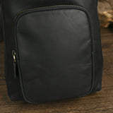 Men's Crazy Horse Leather Vintage Sling Bag — Handmade 3-Way Carry Chest / Shoulder / Backpack
