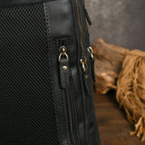 Men's Crazy Horse Leather Vintage Sling Bag — Handmade 3-Way Carry Chest / Shoulder / Backpack