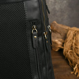 Men's Crazy Horse Leather Vintage Sling Bag — Handmade 3-Way Carry Chest / Shoulder / Backpack