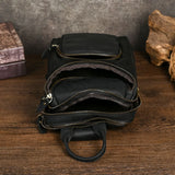 Men's Crazy Horse Leather Vintage Sling Bag — Handmade 3-Way Carry Chest / Shoulder / Backpack