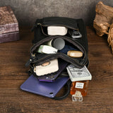 Men's Crazy Horse Leather Vintage Sling Bag — Handmade 3-Way Carry Chest / Shoulder / Backpack