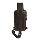 Men's Crazy Horse Leather Vintage Sling Bag — Handmade 3-Way Carry Chest / Shoulder / Backpack