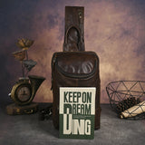 Men's Crazy Horse Leather Vintage Sling Bag — Handmade 3-Way Carry Chest / Shoulder / Backpack
