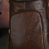 Men's Crazy Horse Leather Vintage Sling Bag — Handmade 3-Way Carry Chest / Shoulder / Backpack